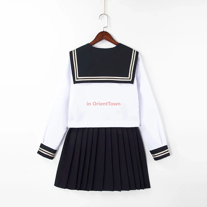 Uniforme scolastica per studenti da marinaio di alta qualità per adolescenti Set di costumi di moda JK stile preppy dolce da indossare