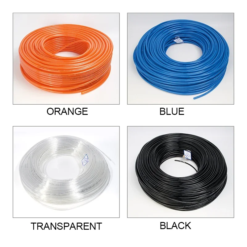 1/2/5/10M Pneumatic Air Hose Plastic 4mm 6mm 8mm 10mm 12mm 14mm 16mm 18mm 20mm Air Hose Tube Pneumatic Tube Polyurethane Tubing