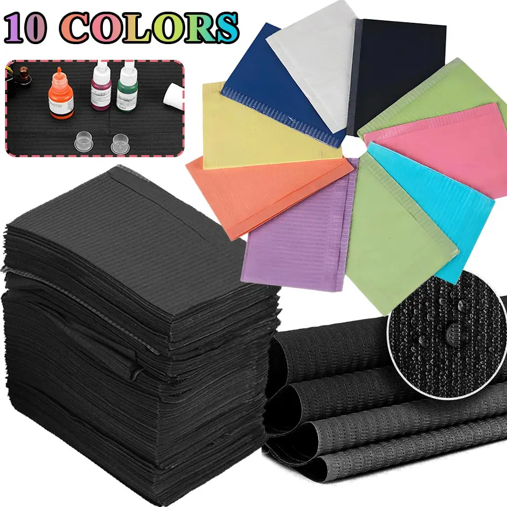 50PCS Disposable Tattoo Clean Pad Tattoo Bibs Table Covers Clean Patient Dental Napkins for Nail Art Piercing Tattoo Accessories