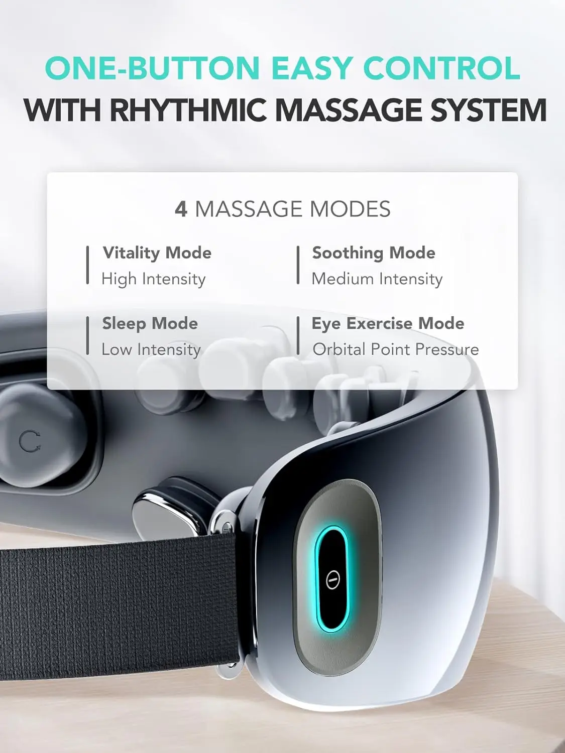 SKG E7 Eye Massager with Heat, Vibration Bluetooth Music Smart Eye Massager for Migraines, Adaptive Temple Massage for Eye Relax