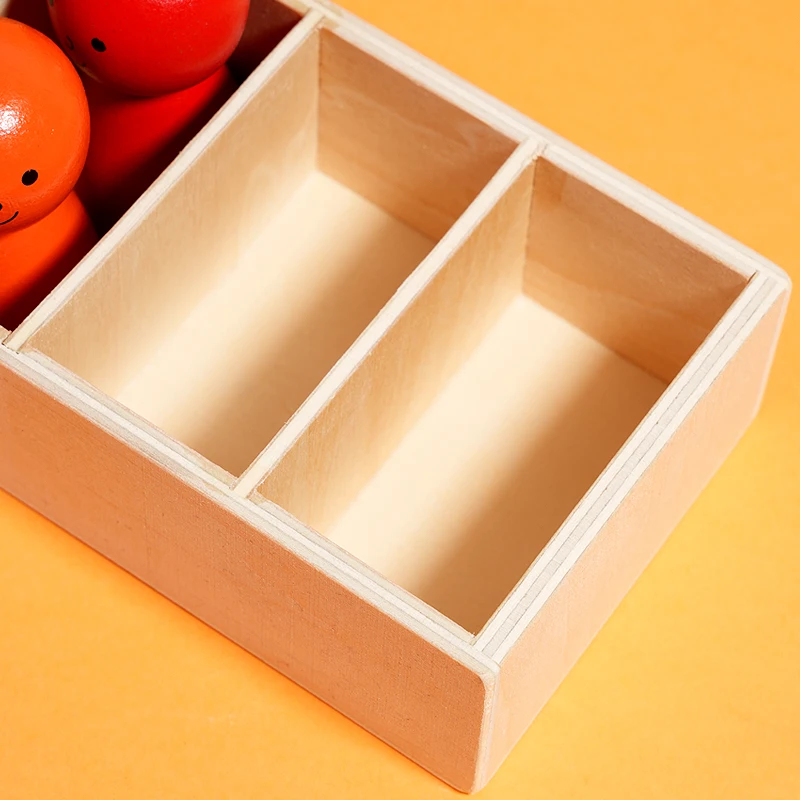 A Set Includes a Wooden Box, 10Pcs Colorful Dolls, Colorful Game, Educational Desktop Toys for Home Entertainment and Learning, Ideal Gift for Thanksgiving, Birthdays, Easter, Young Educational Toys