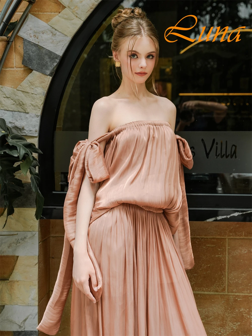 تخصيص لينة الشيفون قارب الرقبة مساء اللباس الأنيق القوس فستان كوكتيل مزاجه قطار الاجتياح فساتين المناسبات الخاصة