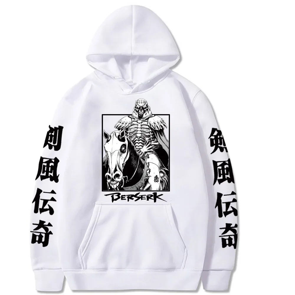 Janpan Anime Berserk Skeleton Knight manga hoodies sweatshirt Pullover Tops Long Sleeve Fashion cartoon oversized Uniex Hoodies