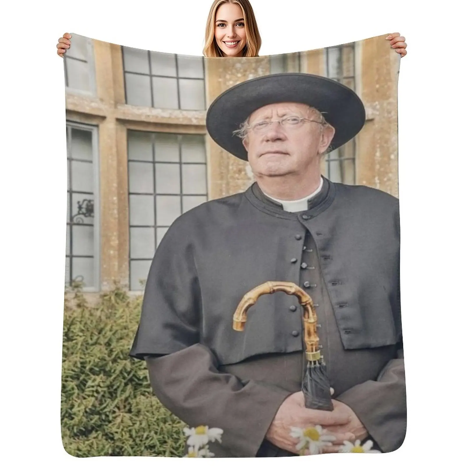 Father Brown Summer Throw Blanket Reusable Durable Soft Blanket for All Seasons