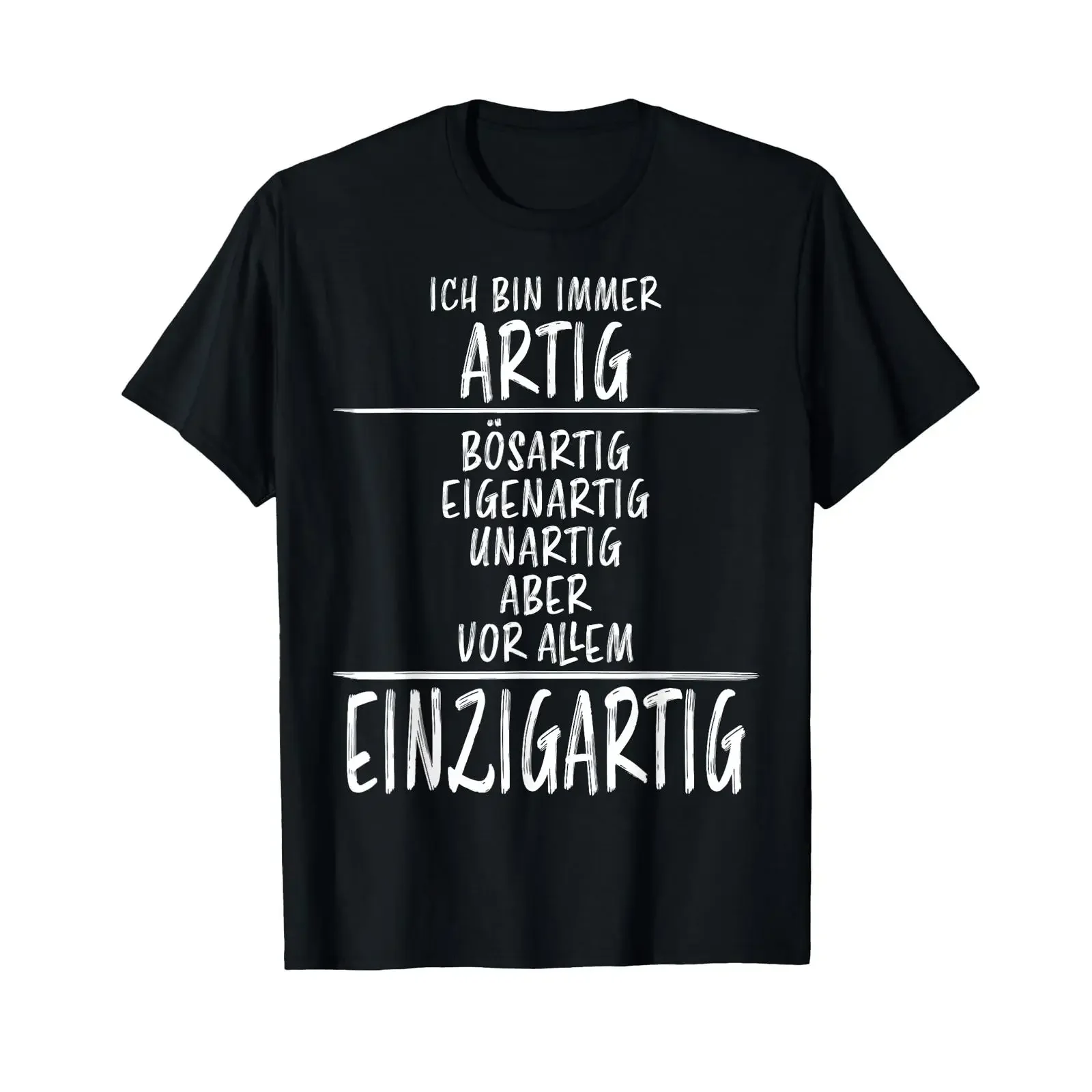 T Shirt with German Text quot Bösartig Funny Saying Language black s vintage Washed graphic streetwear Stretched fashion Casual