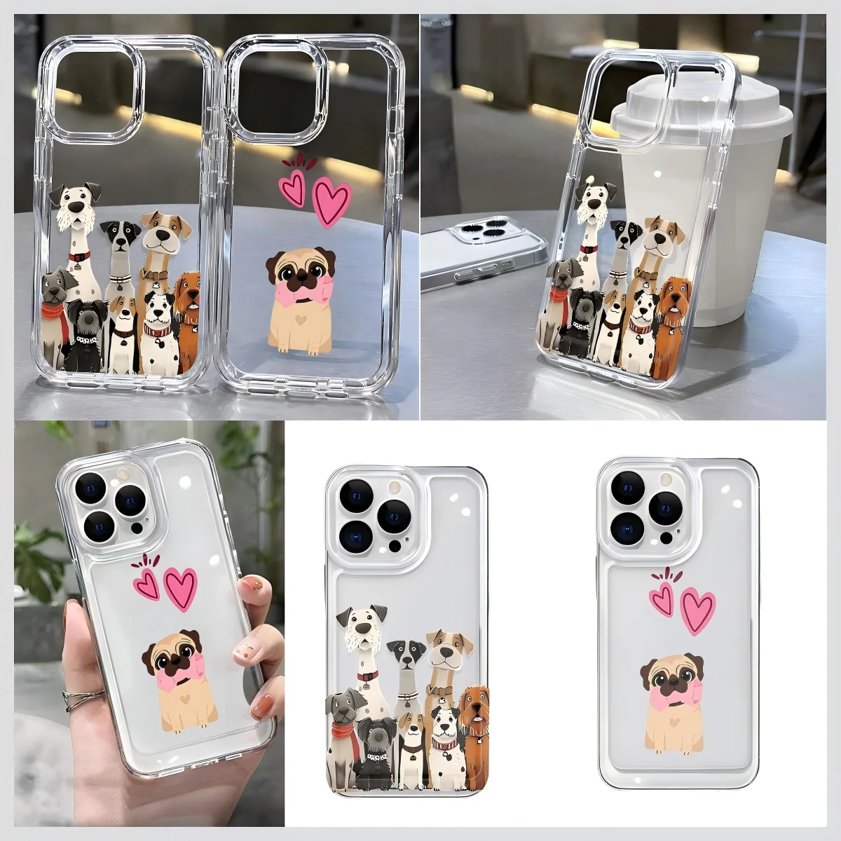 Dog Love Heart  Phone Case for Samsung Galaxy A56 A36 A26 A55 A35 A05S A15 A54 A34 A24 A14 A05 A04 A13 A73 A53 4G 5G