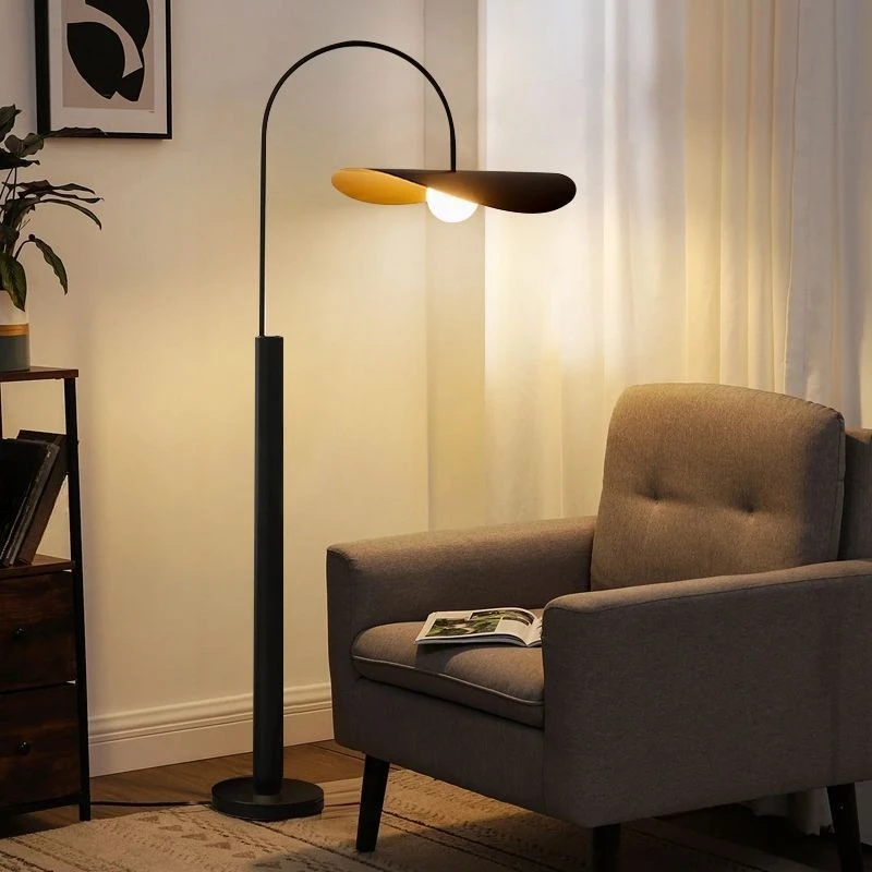 Living room floor lamp Modern living room sofa Light luxury floor lamp