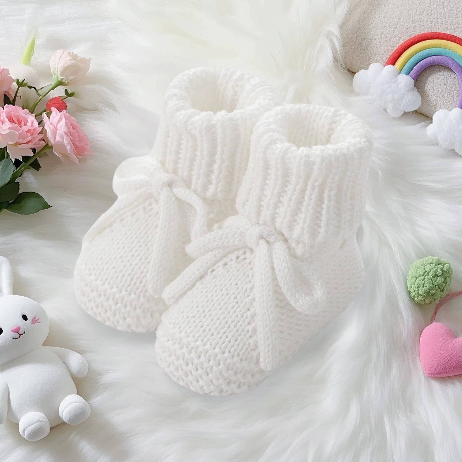 0-12months Newborn Boys Girls Knitted Shoes 5