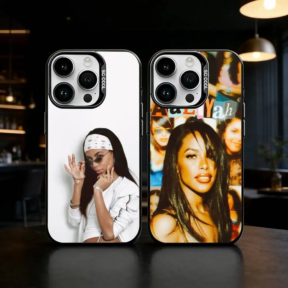 

Singer A-AaliyahS hip pop Phone Case For iPhone 17 16 15 14 13 12 11 Pro Max Plus Silver Matte Black Cover