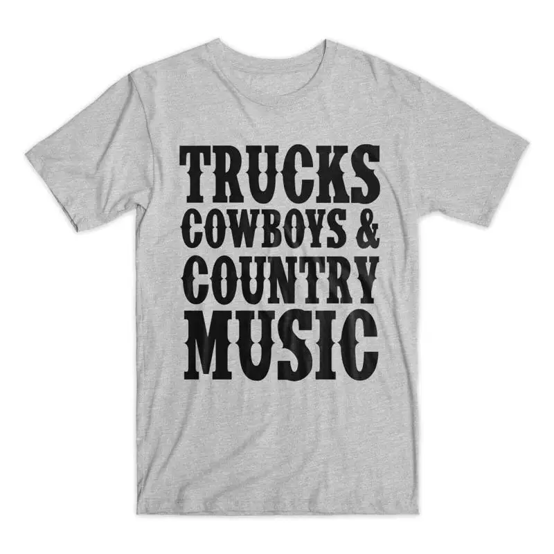 

Trucks Cowboys Country Music T Shirt Premium Soft Cotton Funny NEW