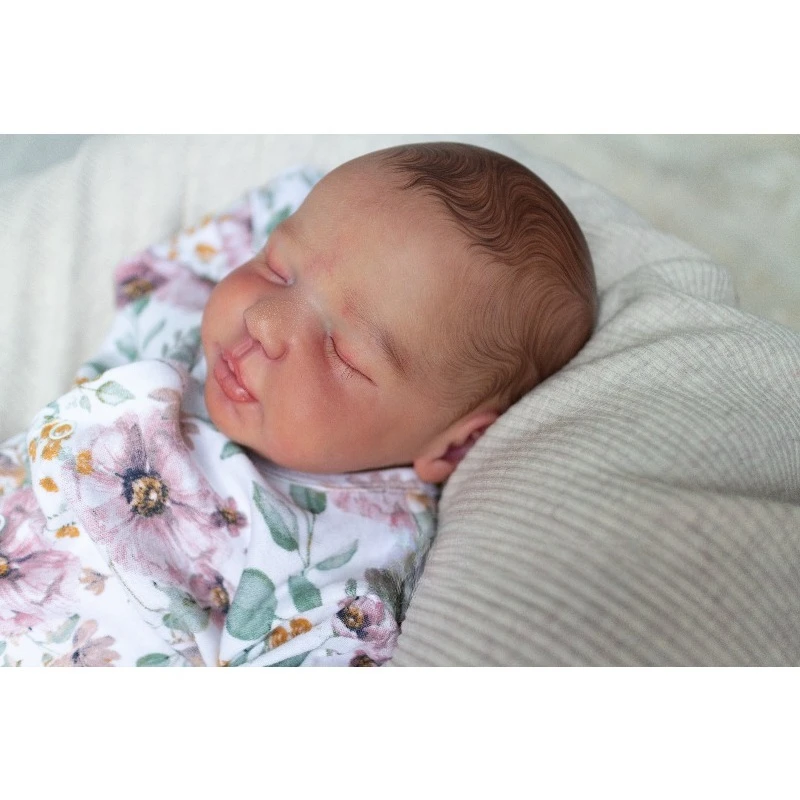 

19inch Reborn Kit Valentina Sleeping Baby Unpainted Doll Parts Fresh Color Doll Kit with Body Cloth