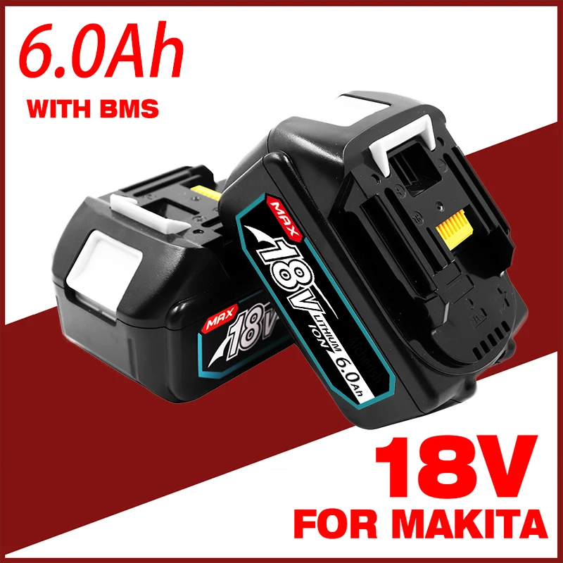 Aicherish 100% Original Upgrade BL1860 Battery 18V 6000mAh Li-ion Makita 18V Battery BL1840 BL1860 BL1850  BLxt 400 + Charger