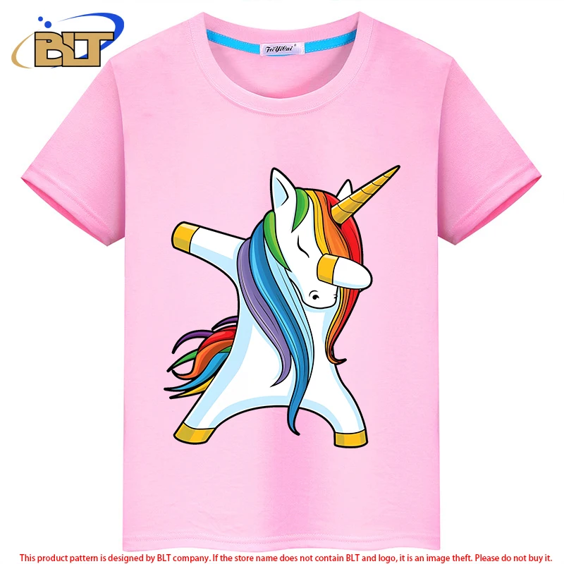 

Dabbing Unicorn Shirt Cute Funny Unicorns T shirt Gifts for Kids Girls Boys summer children's short-sleeved