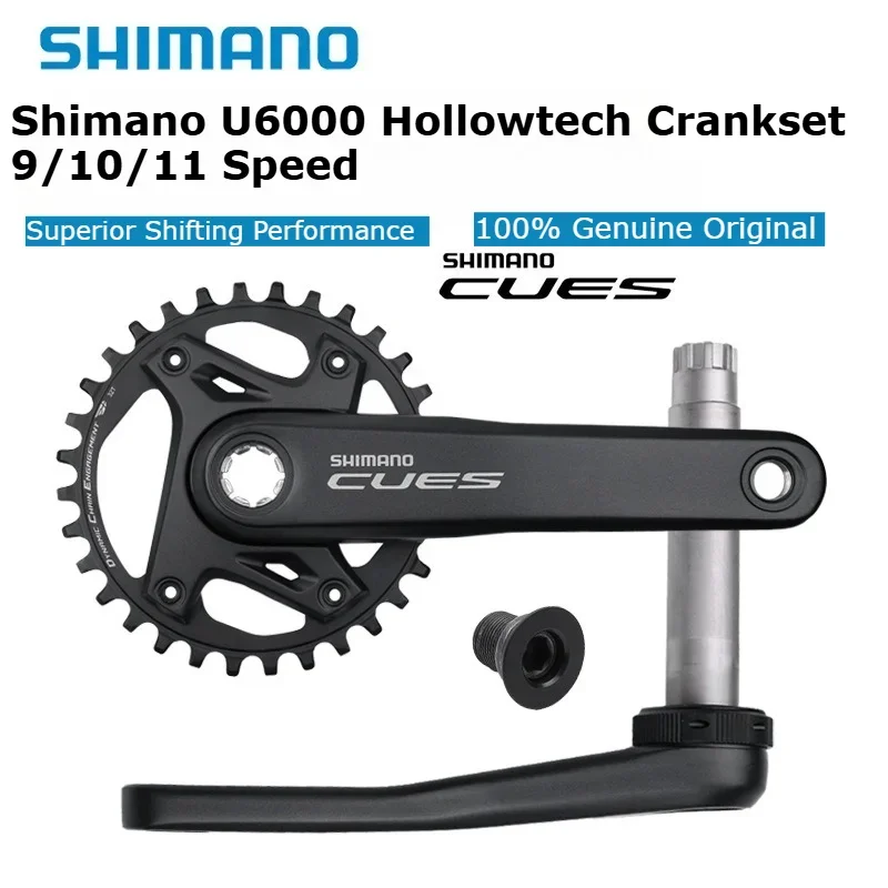 SHIMANO CUES U6000 CRANKSET FC-U6000 9/10/11Speed Crankset for MTB Bike 170MM/175mm Crank 30T/32T/40T/42T Chainring Bicycle part