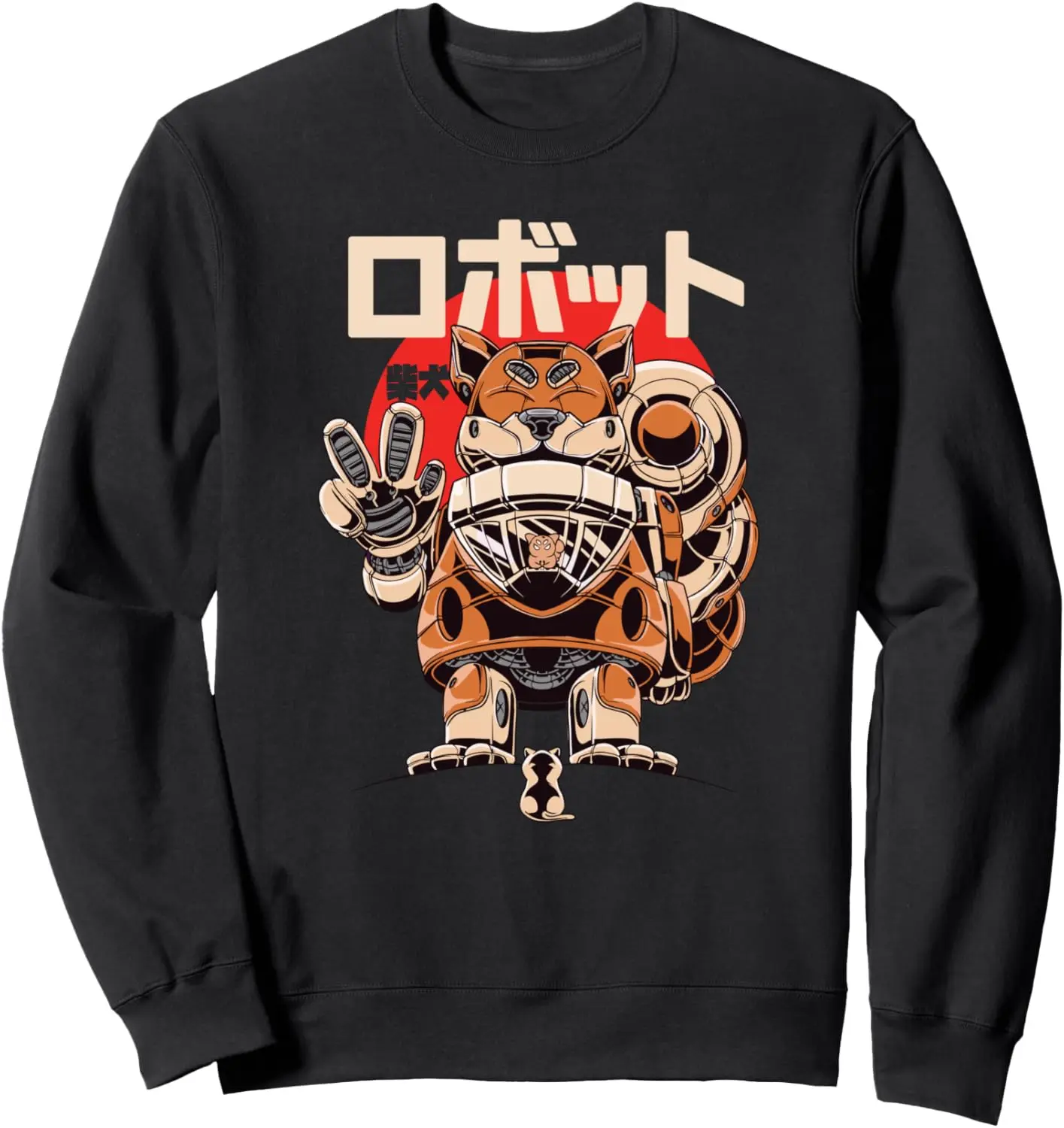 Sweat-shirt de style manga japonais, Shiba Inu Mech Robot, Anime Comic