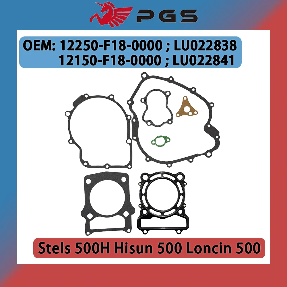 Engine Gasket Kit For Stels 500H Hisun 500 Loncin 500 Nissamaran 500 Baltmotors 500 LU022841 12250-F18-0000 12150-F18-0000
