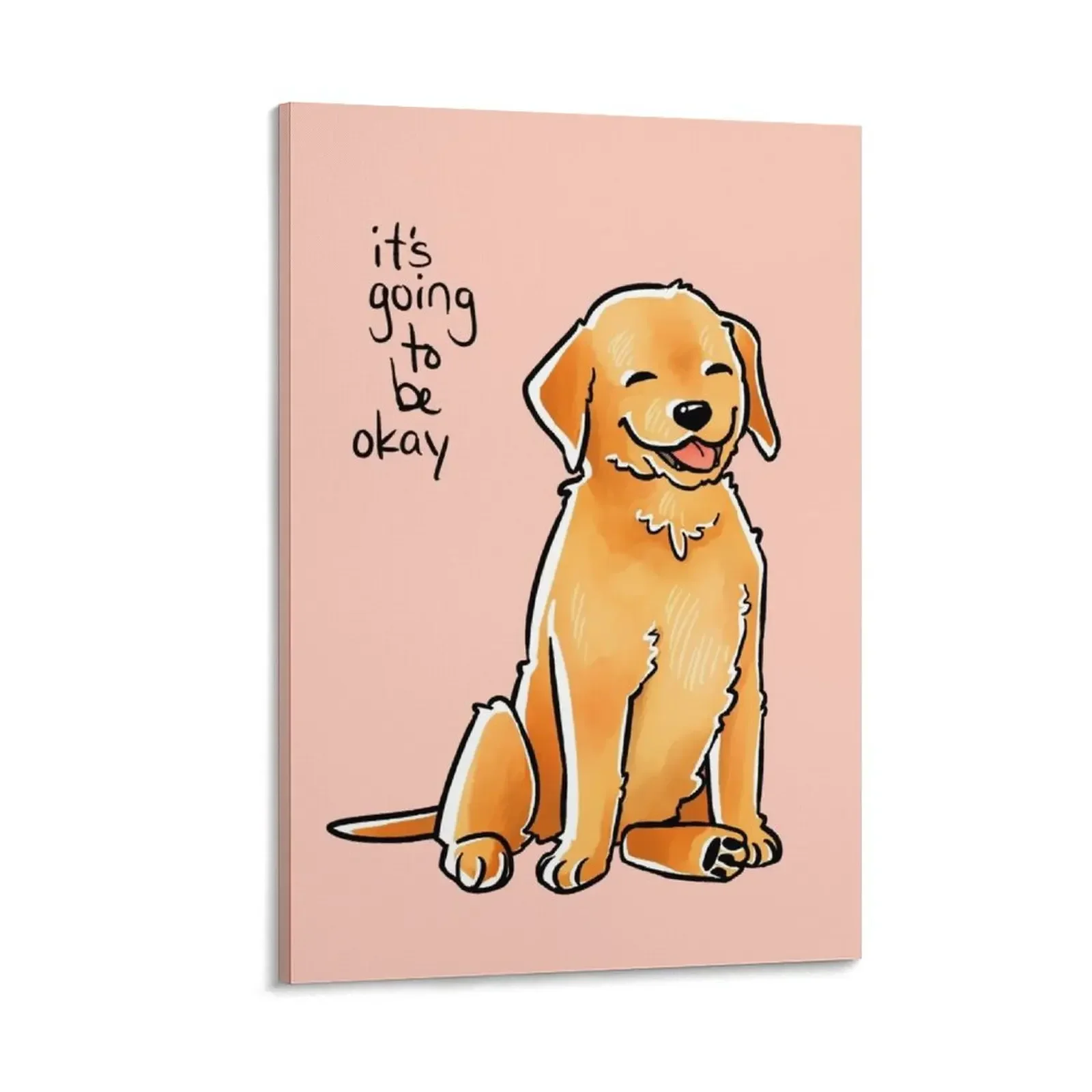 

It Will Be Okay Puppy Canvas Painting decorative pictures for the room wall decor Decorative picture bedrooms decor