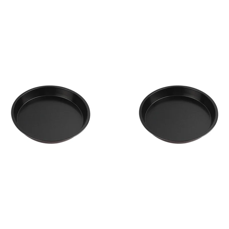 

A02M-2X Round Pizza Mould Plate Pizza Pan Deep Tray Carbon Steel Non-Stick Mold Baking Oven Tool Baking Mould Tray 10In Black