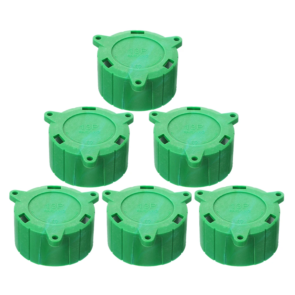 

6 Pcs 13P Plug Dust Cover Connector Green Plastic Trailer Holder Electric Car Accessories Protector Socket Parts Pin Tool