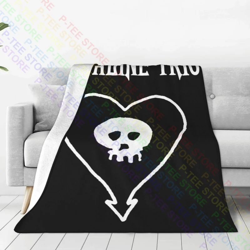 Alkaline Trio Simple Heart Skull Logo 01 Blanket Luxury Raschel Lightweight Cover Blanket Family Expenses