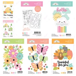 Hello Sunshine Flower Garden Metal Cutting Dies and Silicone Stamps DIY Scrapbooking Paper Handmade Album Stamp Die Sheets