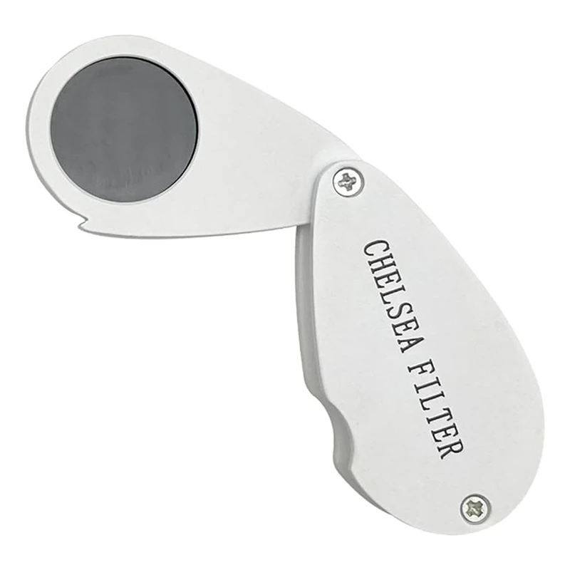

35X Jewelers Loupes Foldable Magnifier With Double Lens Chelseas Jadelite Filter For Jewelry Watches
