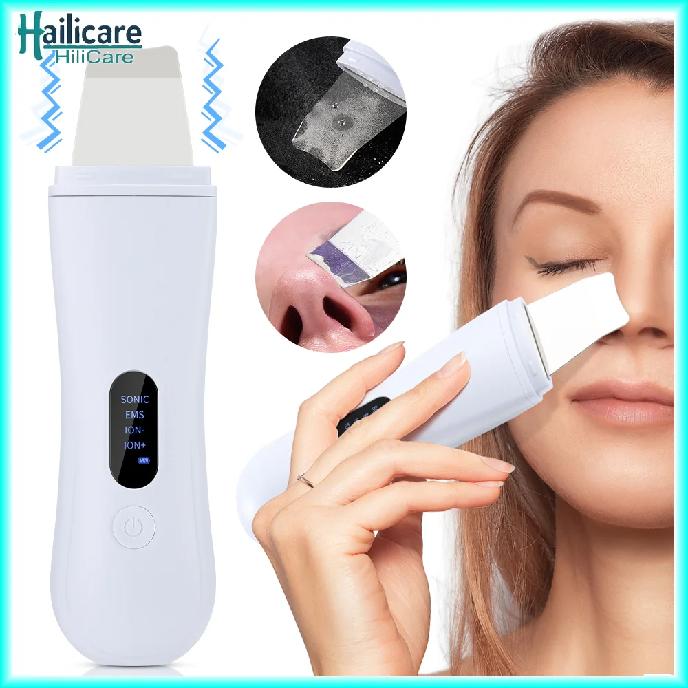 Depurador ultrasónico de la piel, espátula para la piel, limpiador de poros, eliminador de espinillas, limpieza Facial profunda, limpiador ultrasónico, depurador Facial