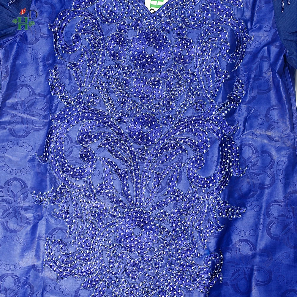 H & D فساتين بازان التقليدية الأفريقية أنيقة للنساء مقاس كبير رداء ماكسي لحفلات الزفاف ثوب مسائي ملابس أفريقيا عمامة نيجيريا #4