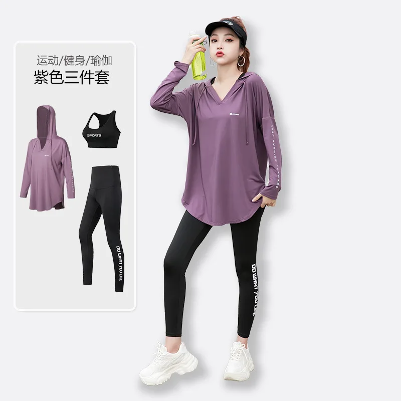 Large size yoga suit loose outdoor fitness suit 2024 sports running set tracksuit women  yoga set  gym set women  workout