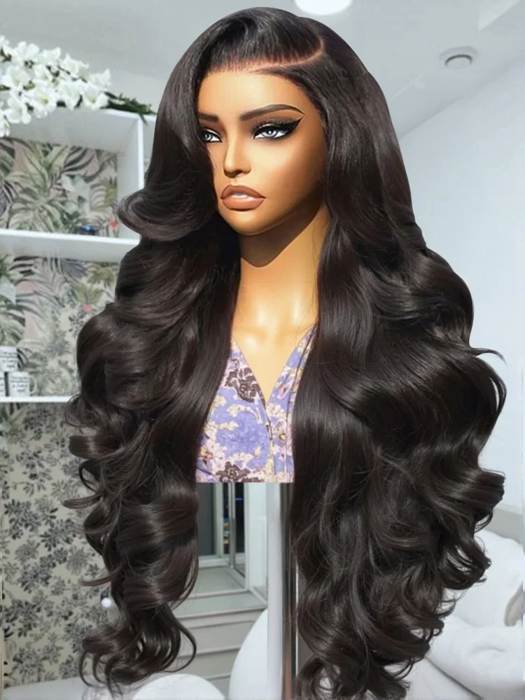 

Парик с волнистыми волосами 40-42 дюйма, 13x4 HD Lace Frontal, плотность 250%, натуральный черный цвет, волосы Remy, 5x5 безклеевые, с предварительно выщипанной линией роста волос