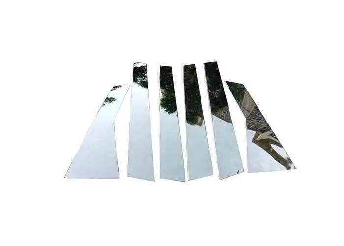 For Cadillac XTS 2013-2019 stainless chrome Window BC Pillar Post Cover Trim 6x