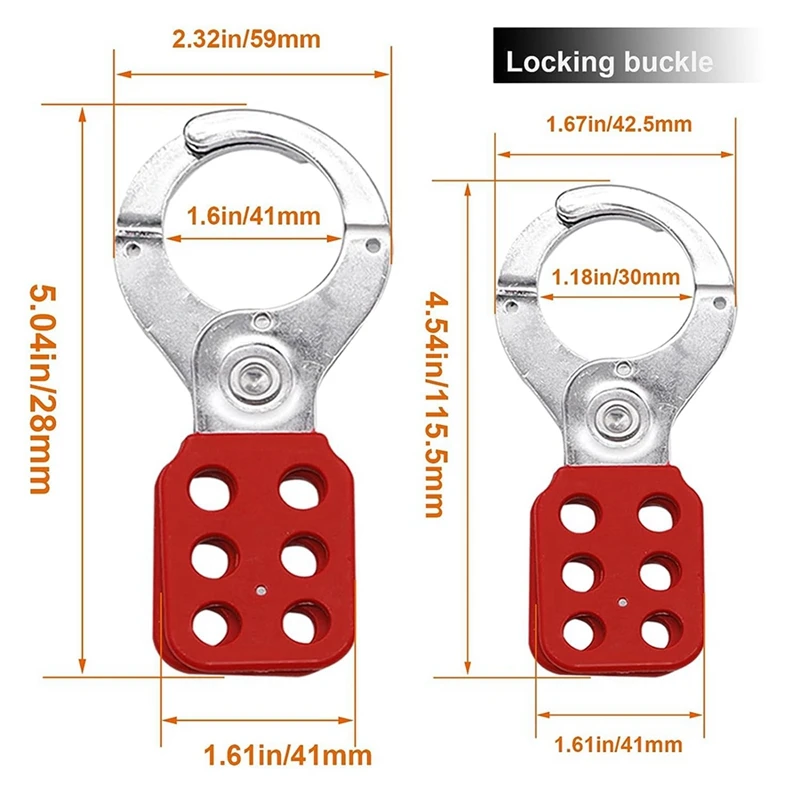 2Set Lockout Tagout Kit, Nylon Ties, Safety Padlocks With Number,Group Lockout Hasps, Universal Kit With Red Pocket Bag