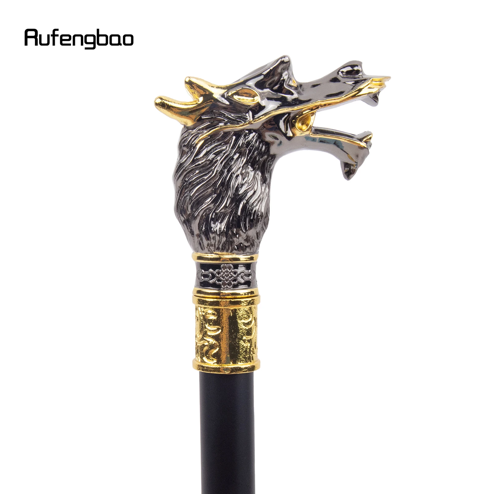 Golden Black Dragon Head Único Joint Moda Walking Stick, Vampire Costume, Vampire Cosplay, Cana Halloween Crosier, 93cm