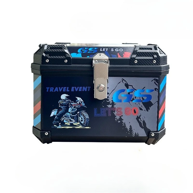 

Aluminum Alloy Motorcycle Tail Box Universal Large Capacity Top Rear Luggage Tool Tail Box With Accessories