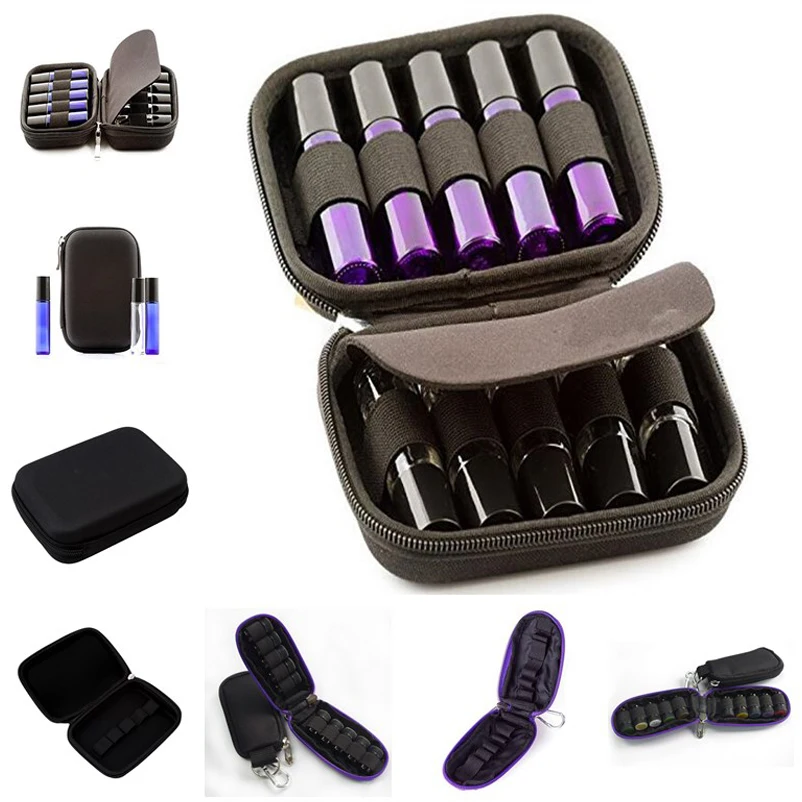 

10 Slot Bottle Case Protect 10ML Rollers Essential Oil Bottle Storage Bag Travel Carrying Organizer Perfume Holder Makeup Bag