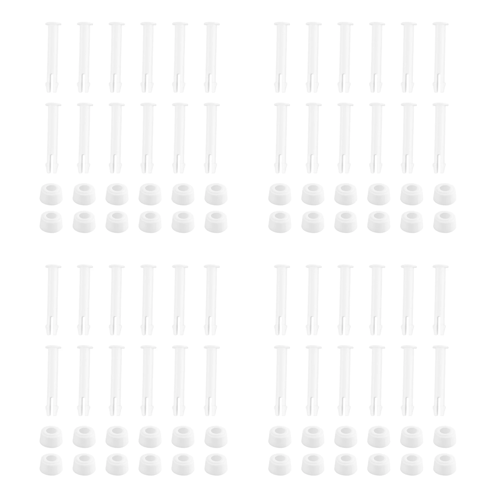 ABJI-48 Pcs Plastic Pool Joint Pins & 48 Pcs Rubber Seals For Above Ground Round Frame Pool Parts 28270-28273(2.36In)