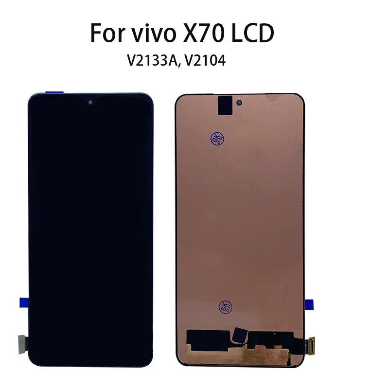 AMOLED 6.56 For Vivo X70 V2133A V2104 LCD Display Touch Screen Digitizer Assembly Replacement