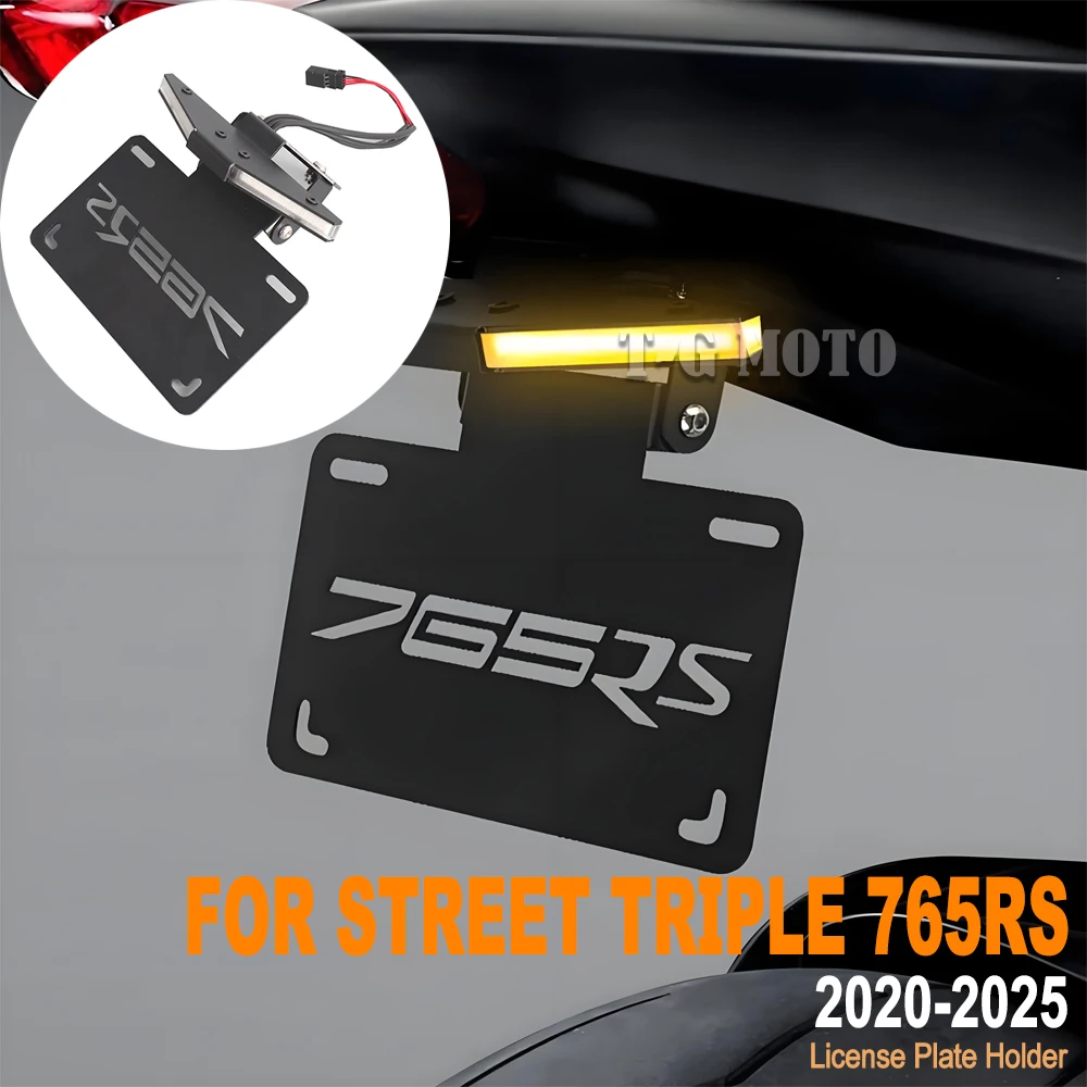 

LED License Plate Bracket For Triumph Street Triple 765 RS 765RS 2020-2025 CNC Durable Moto Accessory