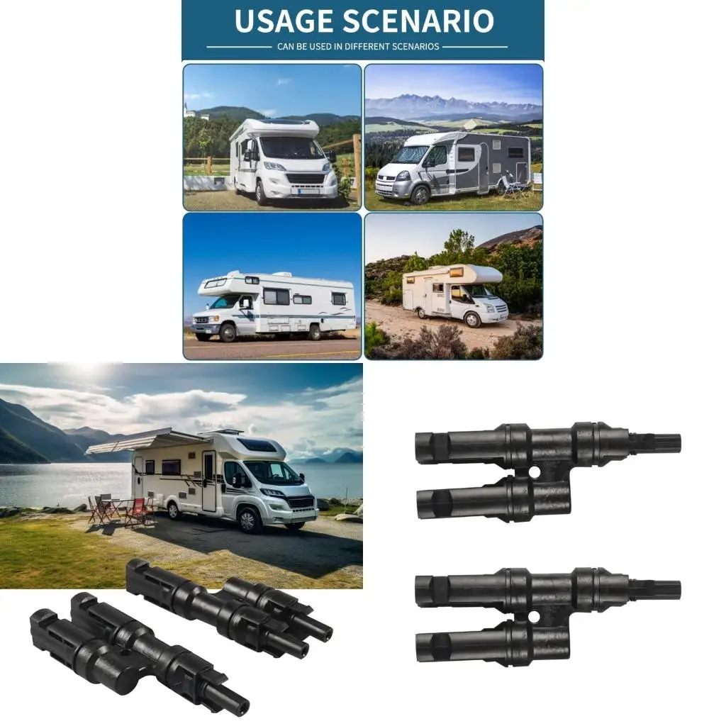 

2x универсальные разъемы солнечной панели для улучшения характеристик суровые среды фотоэлектрические установки на открытом