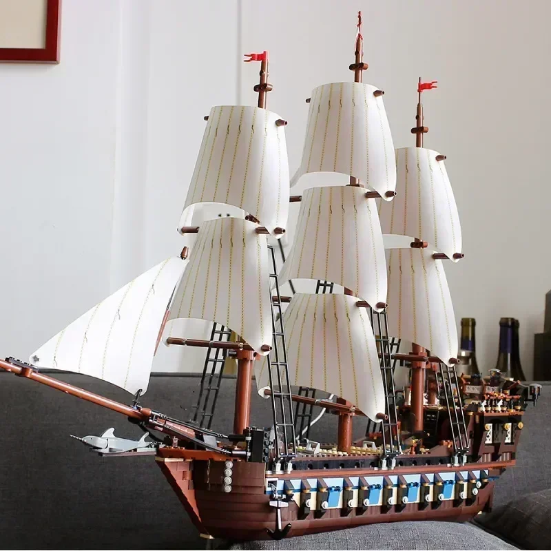 NEW Pirate Imperial Caribbean Ship Flagship Black Pearl Silent Mary Compatible 10210 70810 4184 4195 71042 Building Block Toys