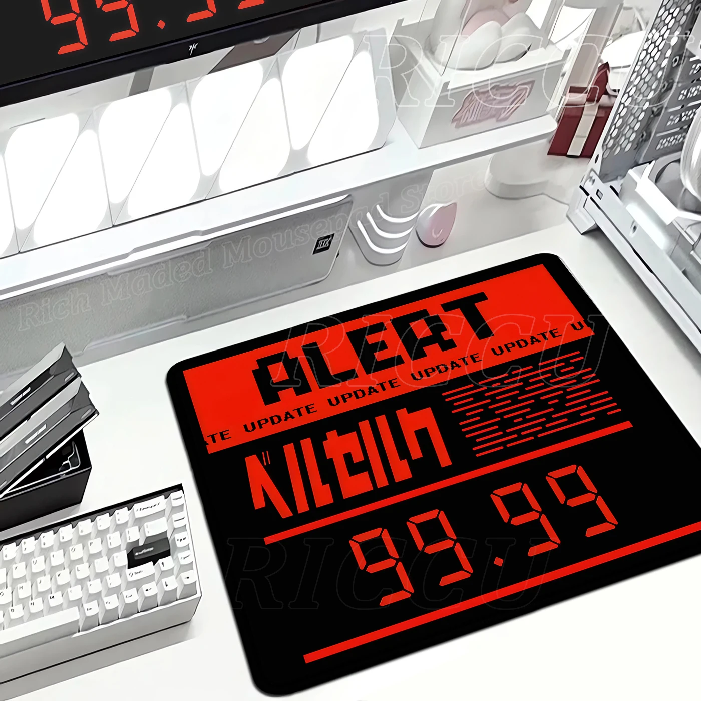 

English Alert Mode Mousepad For Metal Gear Solid Gamer Small LockEdge Mouse Pad Computer E-Sports Black Desk Pad Office Tablemat