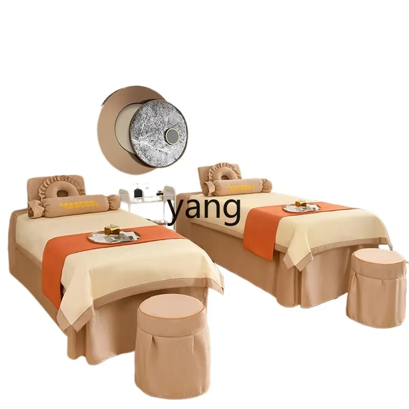 Lmm beauty bedspread four-piece high-grade light luxury beauty salon ear bed bedspread