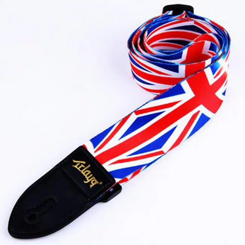 Guitar Strap Multi-Color Guitar Belts Adjustable Colorful Printing Nylon Guitar Straps Bass Acoustic Electric Guitar Accessories