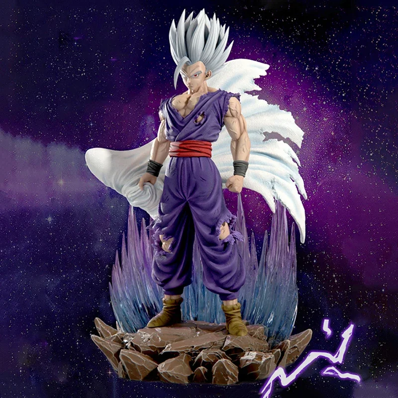 

36cm Dragon Ball Figure White God Berst Son Gohan Action Figure Cloak PVC Statue Figurine Model Gk Collectible Doll Toys Gifts