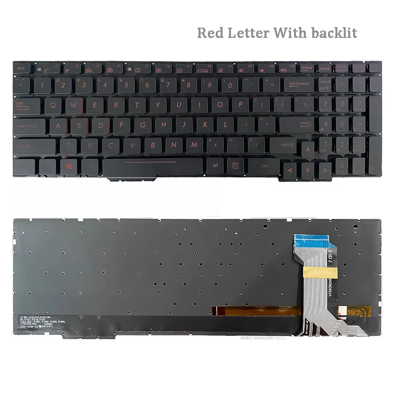 

New Laptop Keyboard For Asus FX553 FX553VD FX553VE Red Letter With backlit