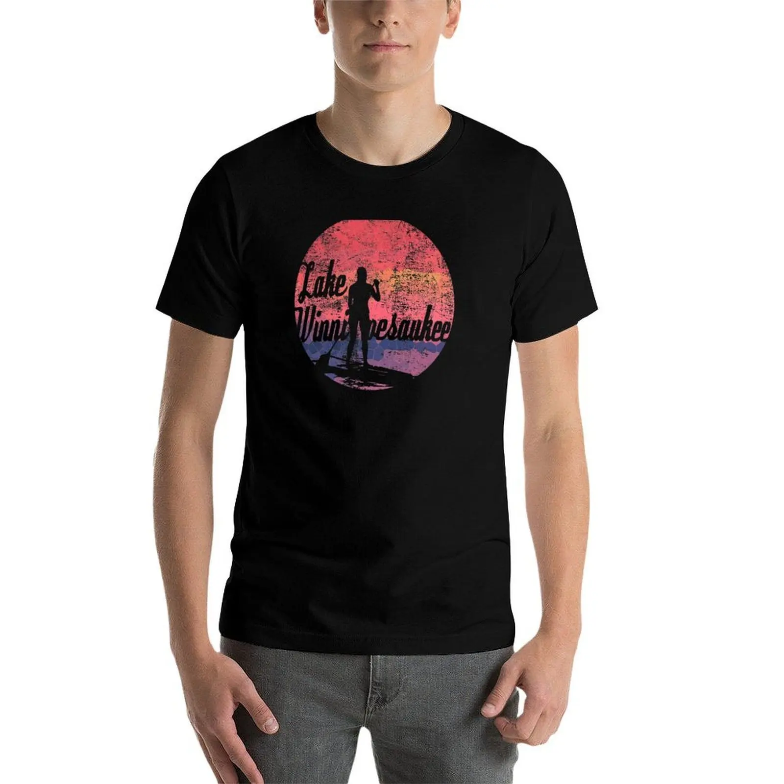 Camiseta Lake Winnipesaukee Paddleboard, camisetas de algodón para hombre, camiseta 100% para hombre