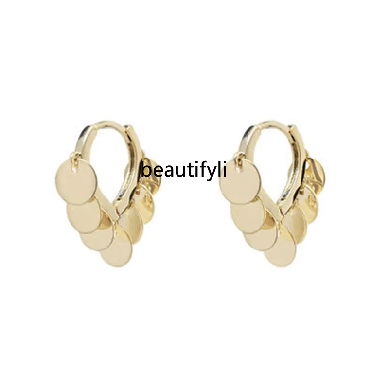 Tassel earrings women's ear buckles exquisite earrings niche design summer temperament earrings