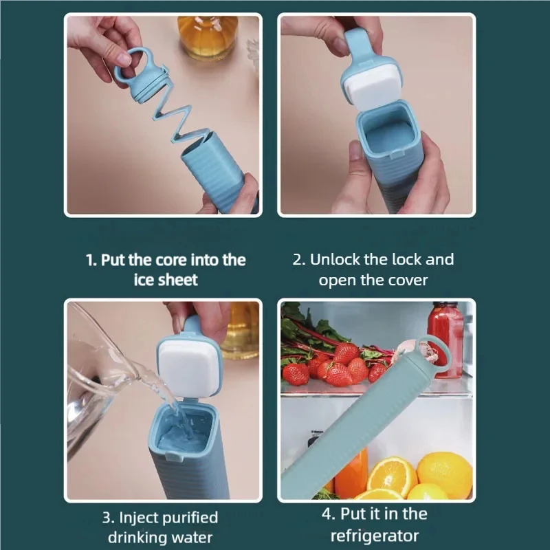 Xiami Youpin قالب مكعبات الثلج سحب التدريجي بار 10 شبكة المجمدة آيس كيوب لوحة صانع Mijia سيليكون صندوق الثلج للحانات المطبخ محلية الصنع