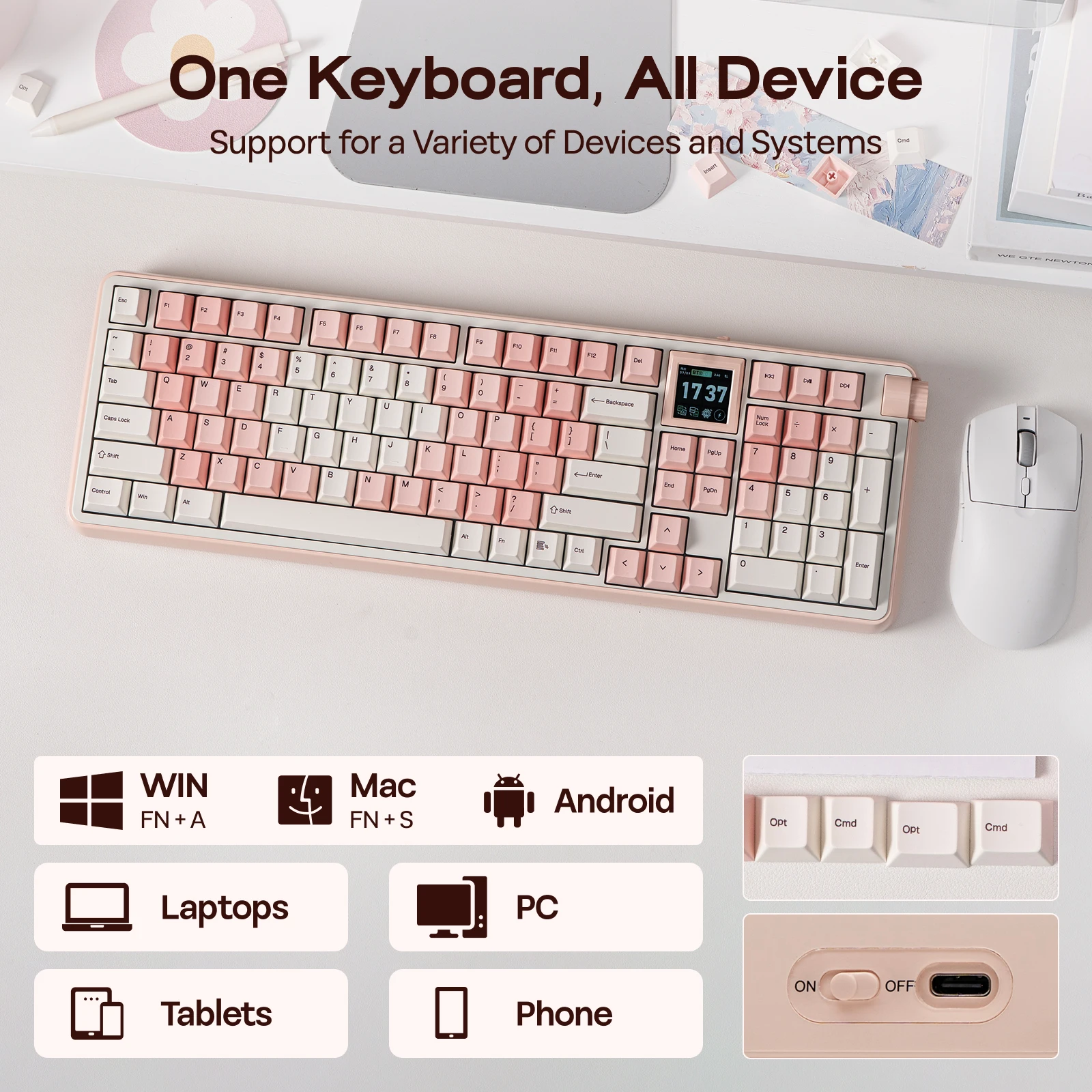 EPOMAKER RT100 PRO 100% Full S - Gaming Keyboard Wireless 评论和价格
