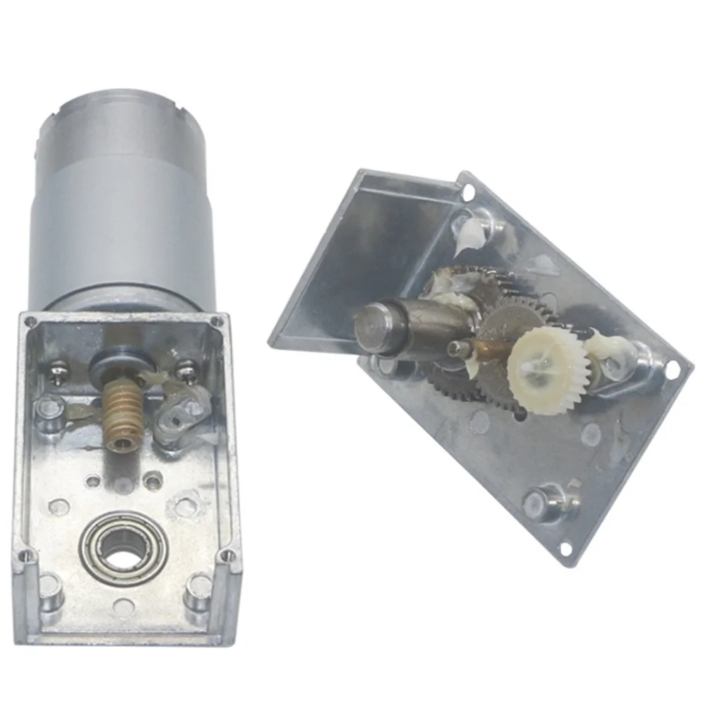 5840 555 DC Worm Gear Motor 12V 24V Forward And Backward Adjustable Speed Self Locking Turbo Worm Gear Motor Reducer Gearbox